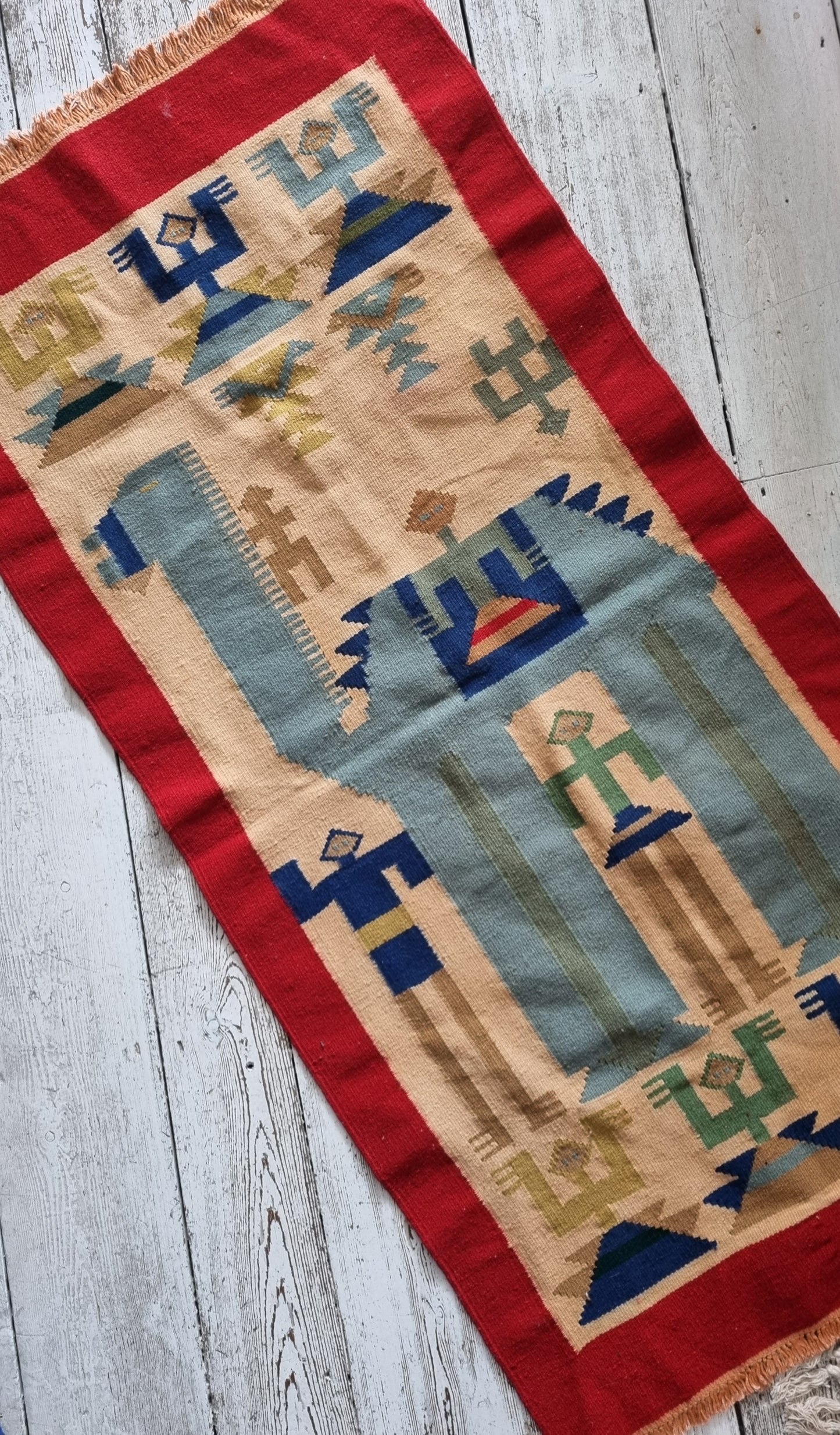 Vintage dinosaur rug
