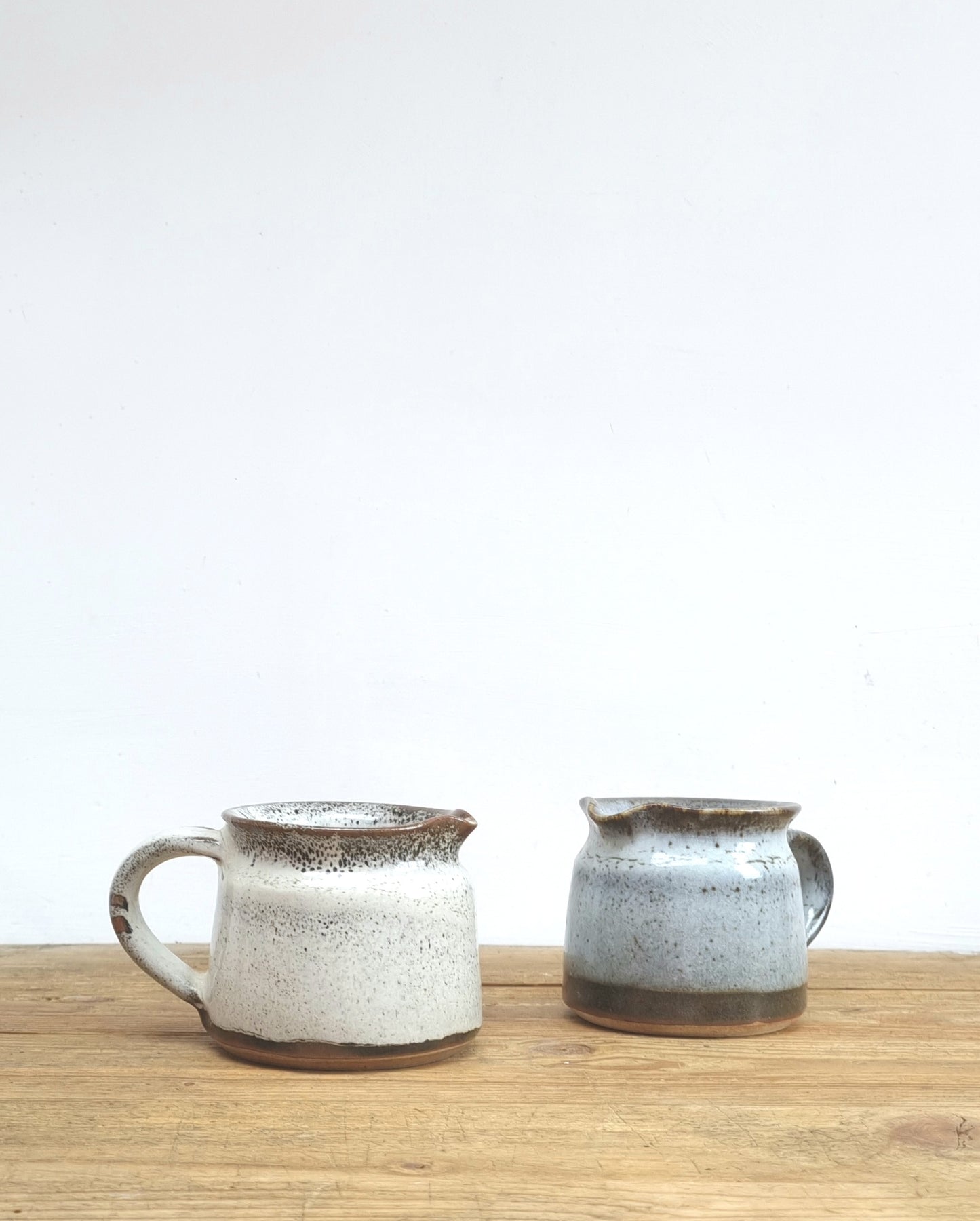 Hand thrown milk jug