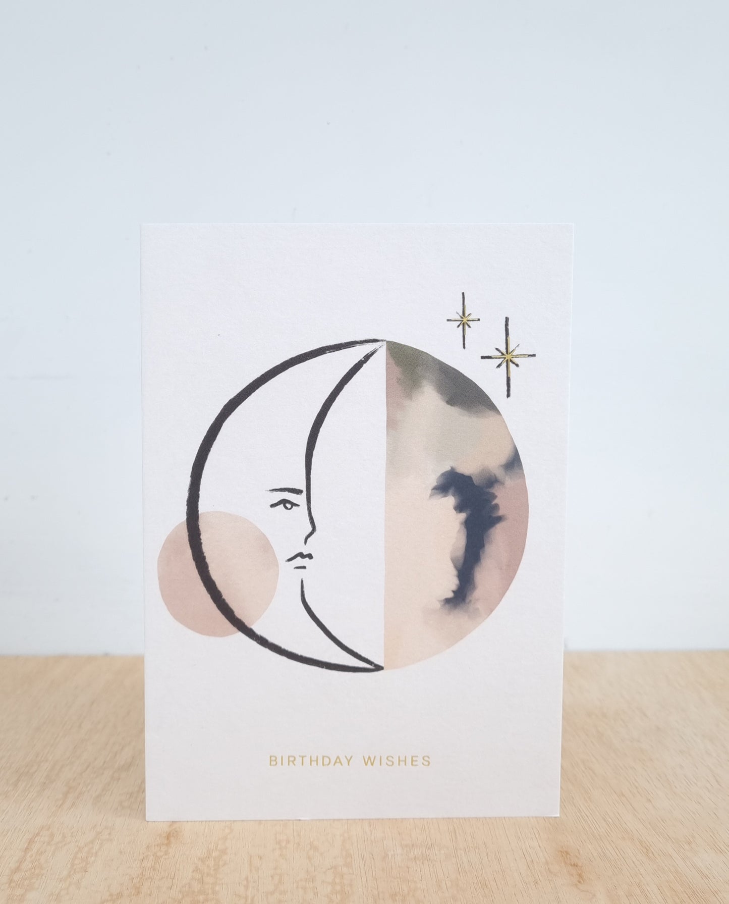 Birthday wishes moon card