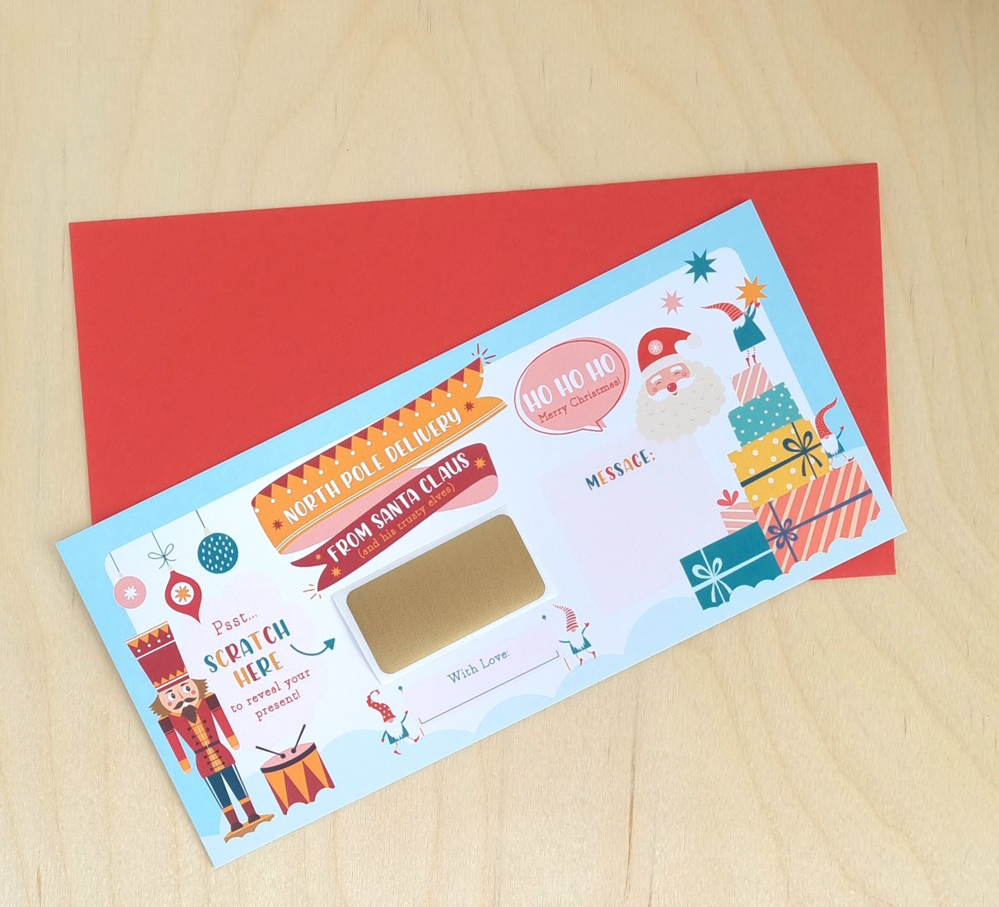 North pole delivery scratch card