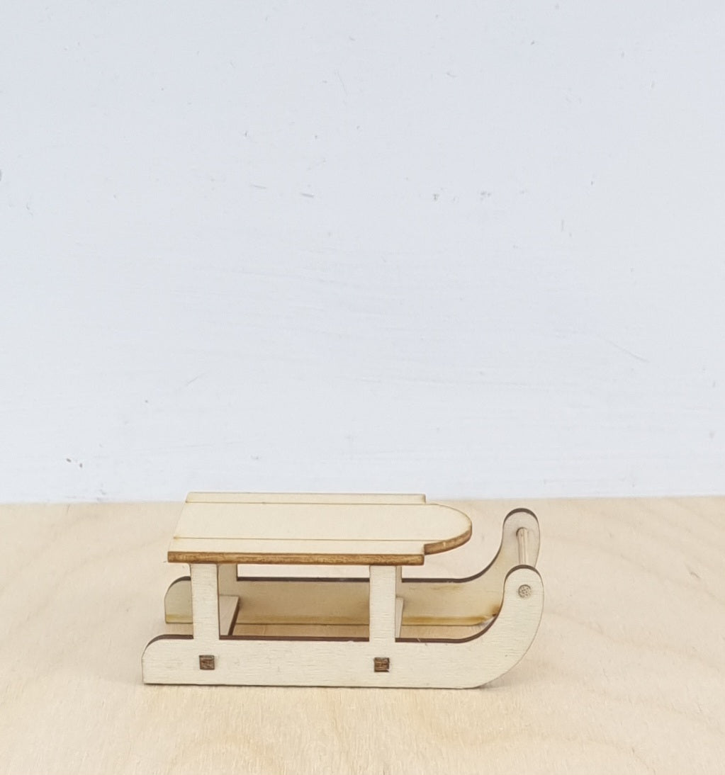 Mini wooden sleigh