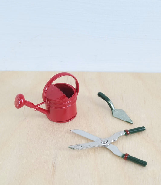 Mini watering can and gardening tools