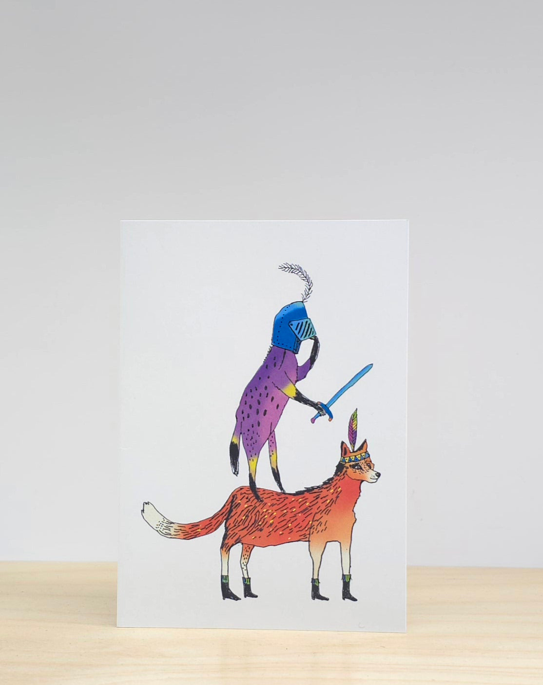 Dress up animals card