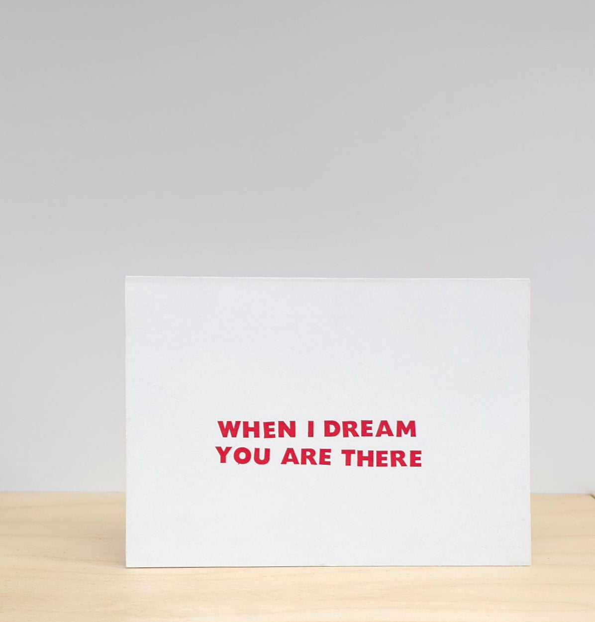 When I dream card