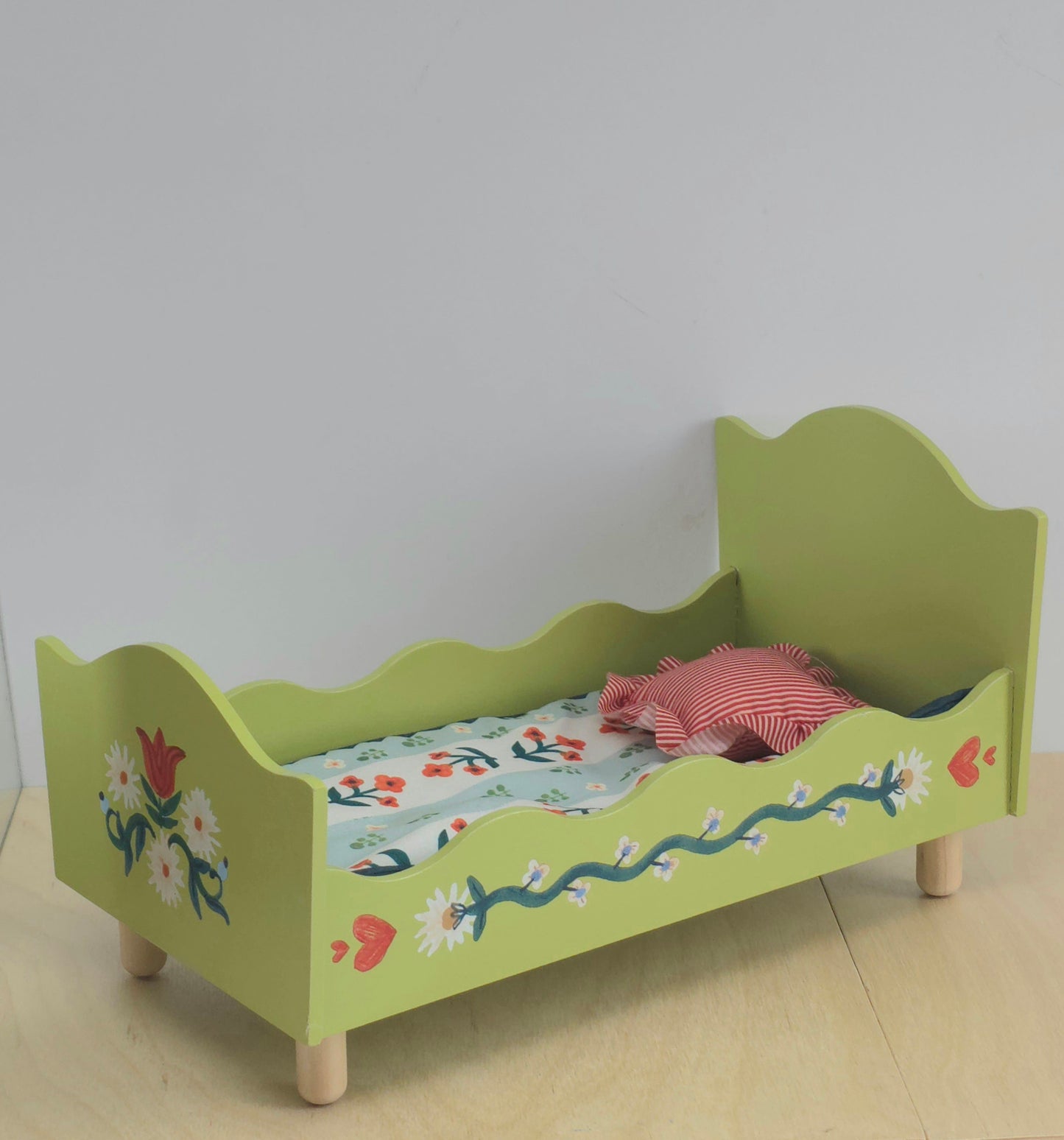 Wooden painted bed