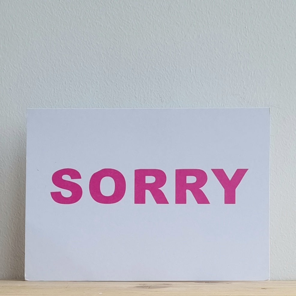 Sorry card