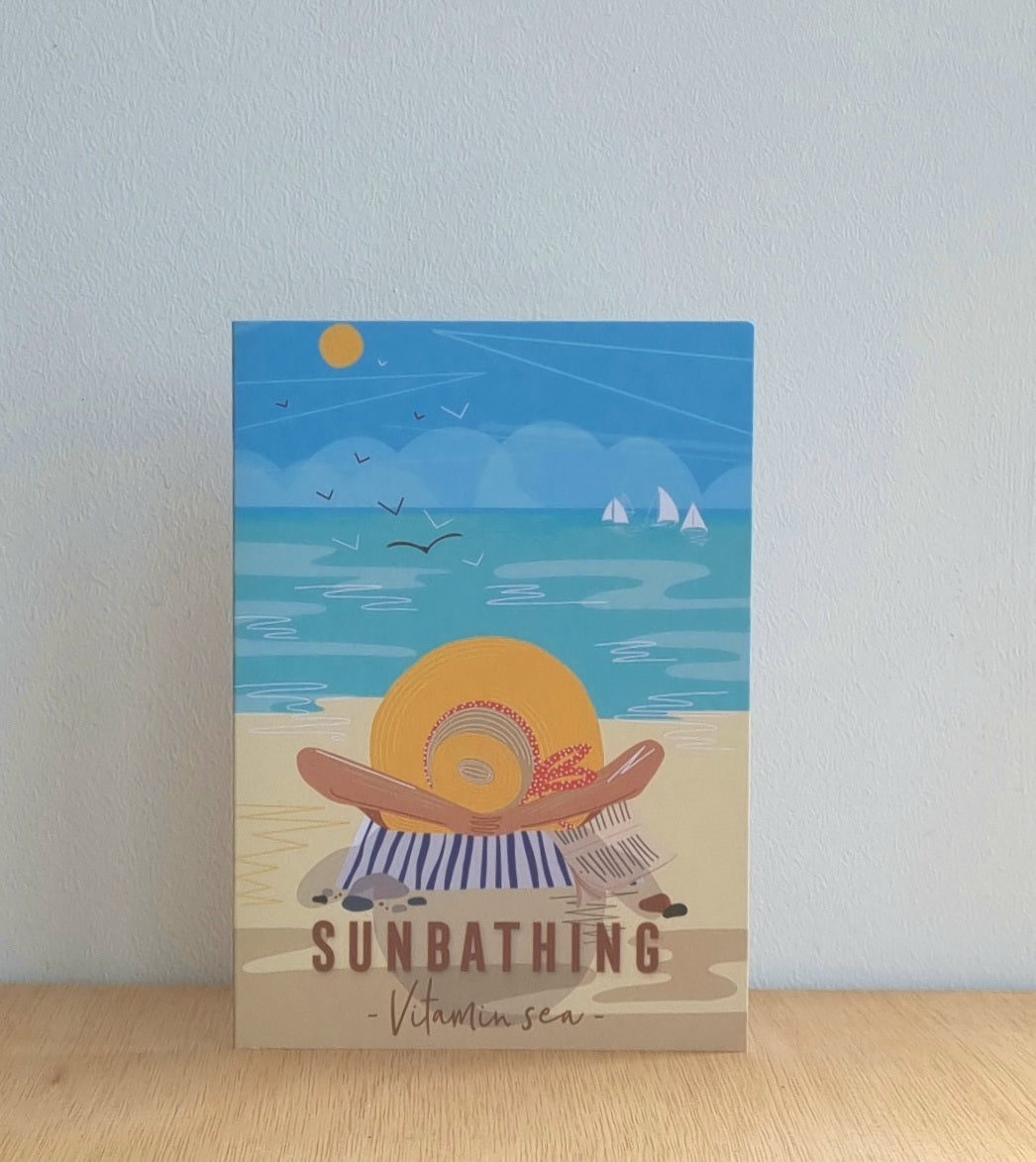 Sunbathing card