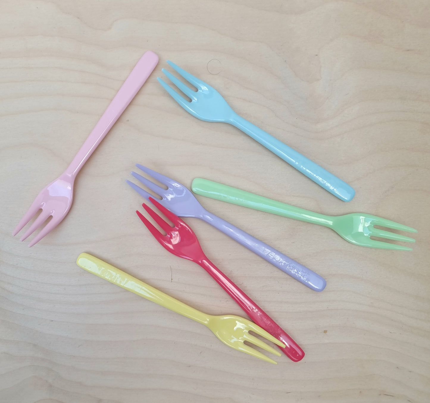 Melamine forks.