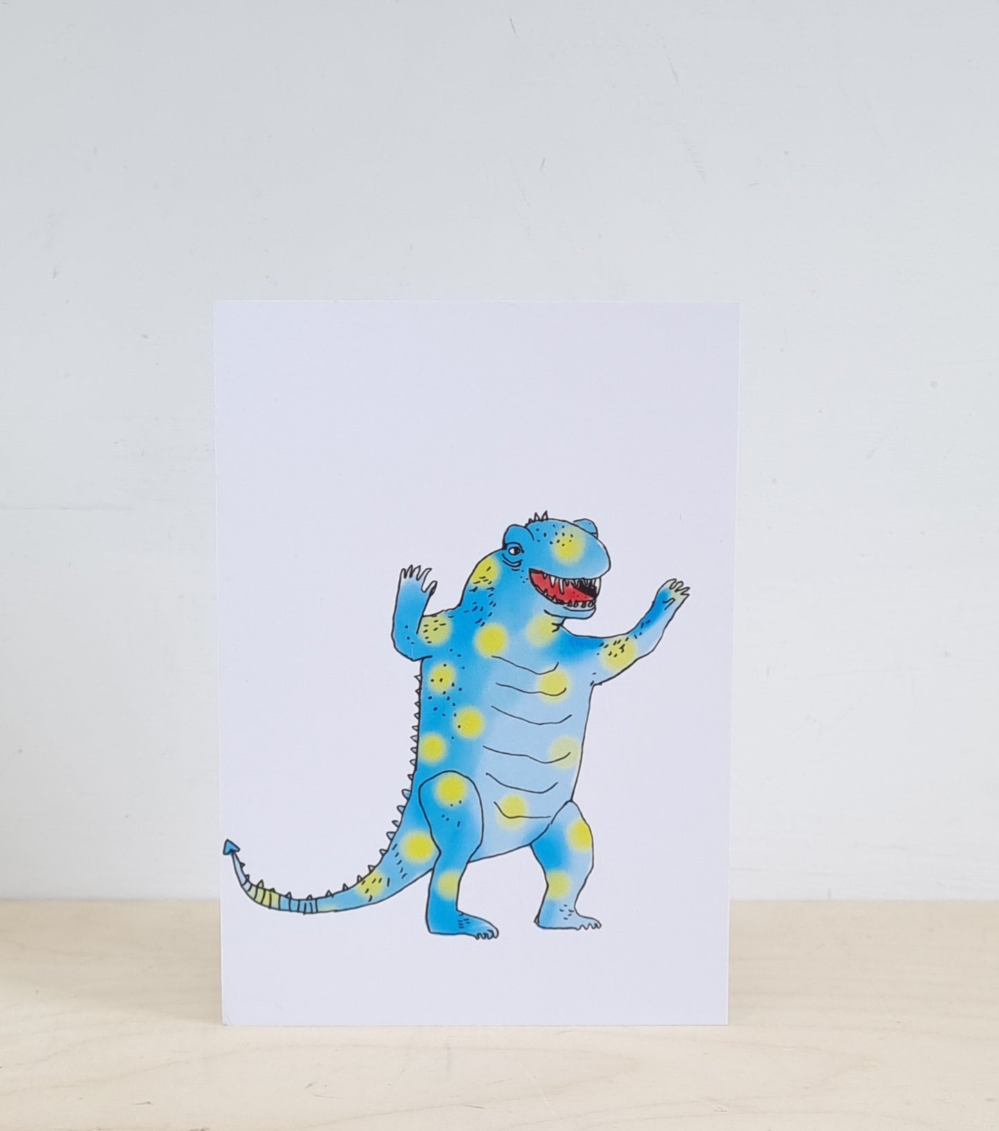 Goofy godzilla greeting card