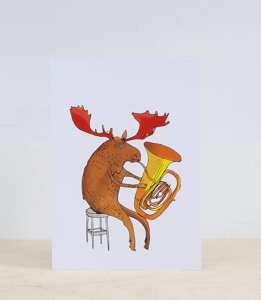 Musical moose greeting card