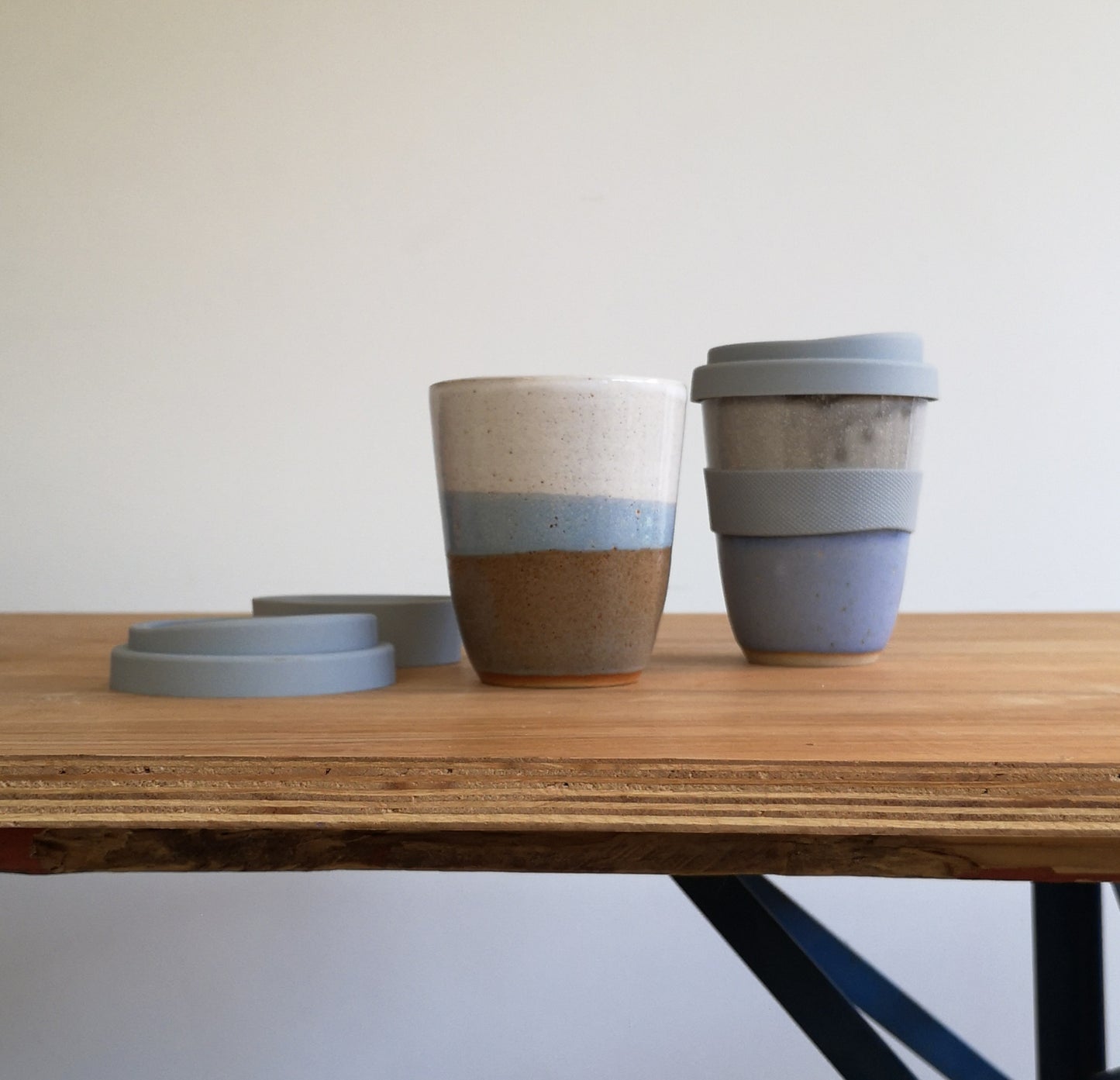 Hand thrown ceramic travel cup