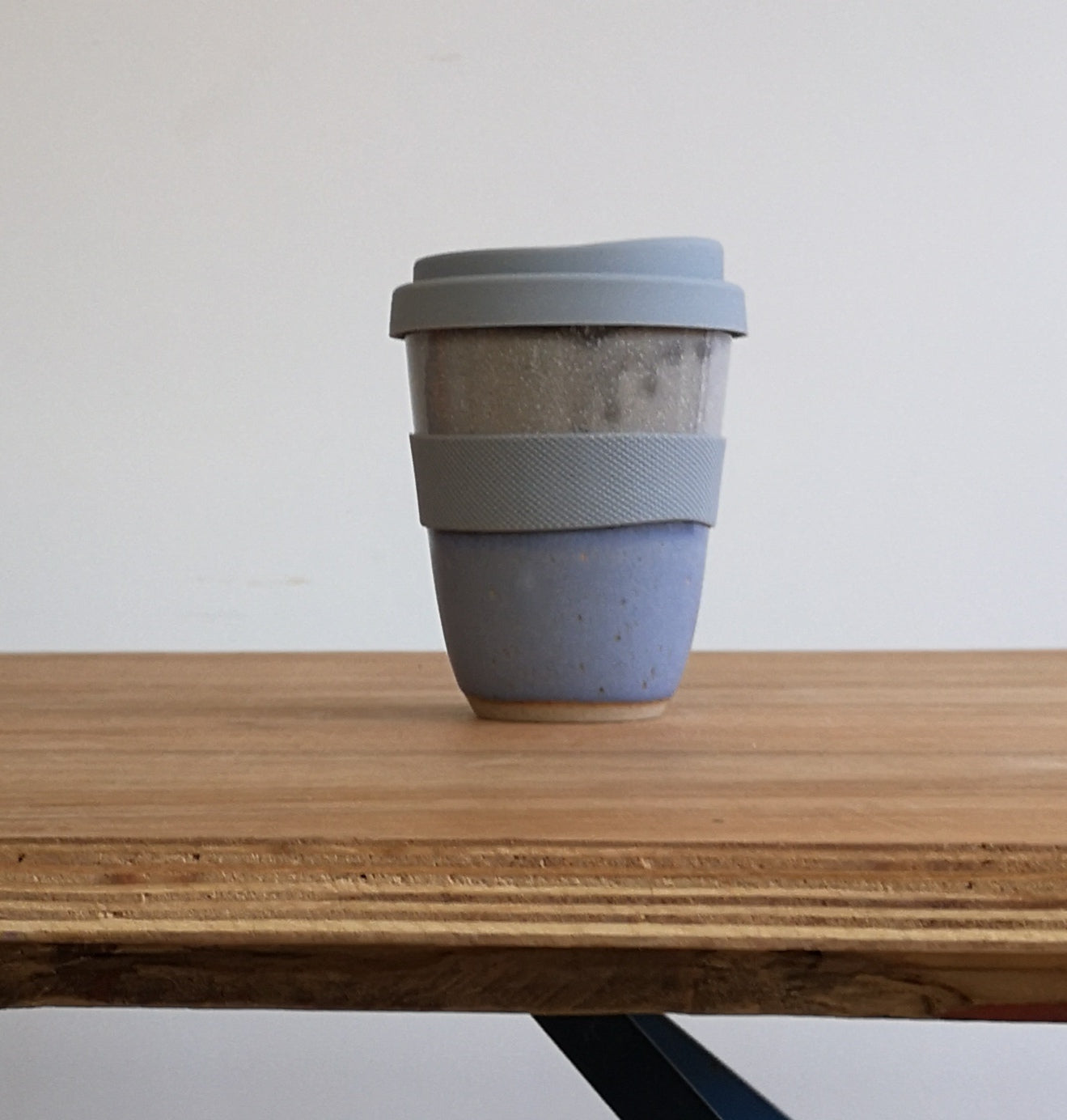 Hand thrown ceramic travel cup