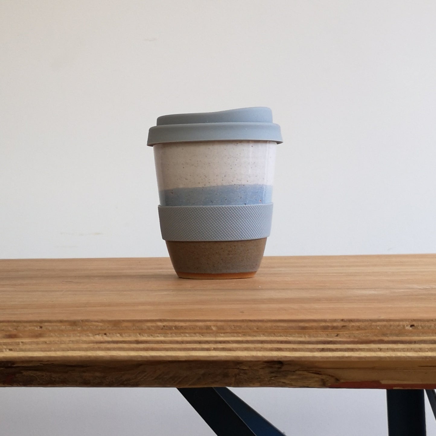 Hand thrown ceramic travel cup