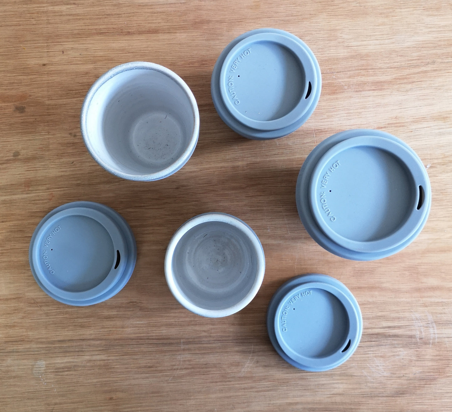 Hand thrown ceramic travel cup