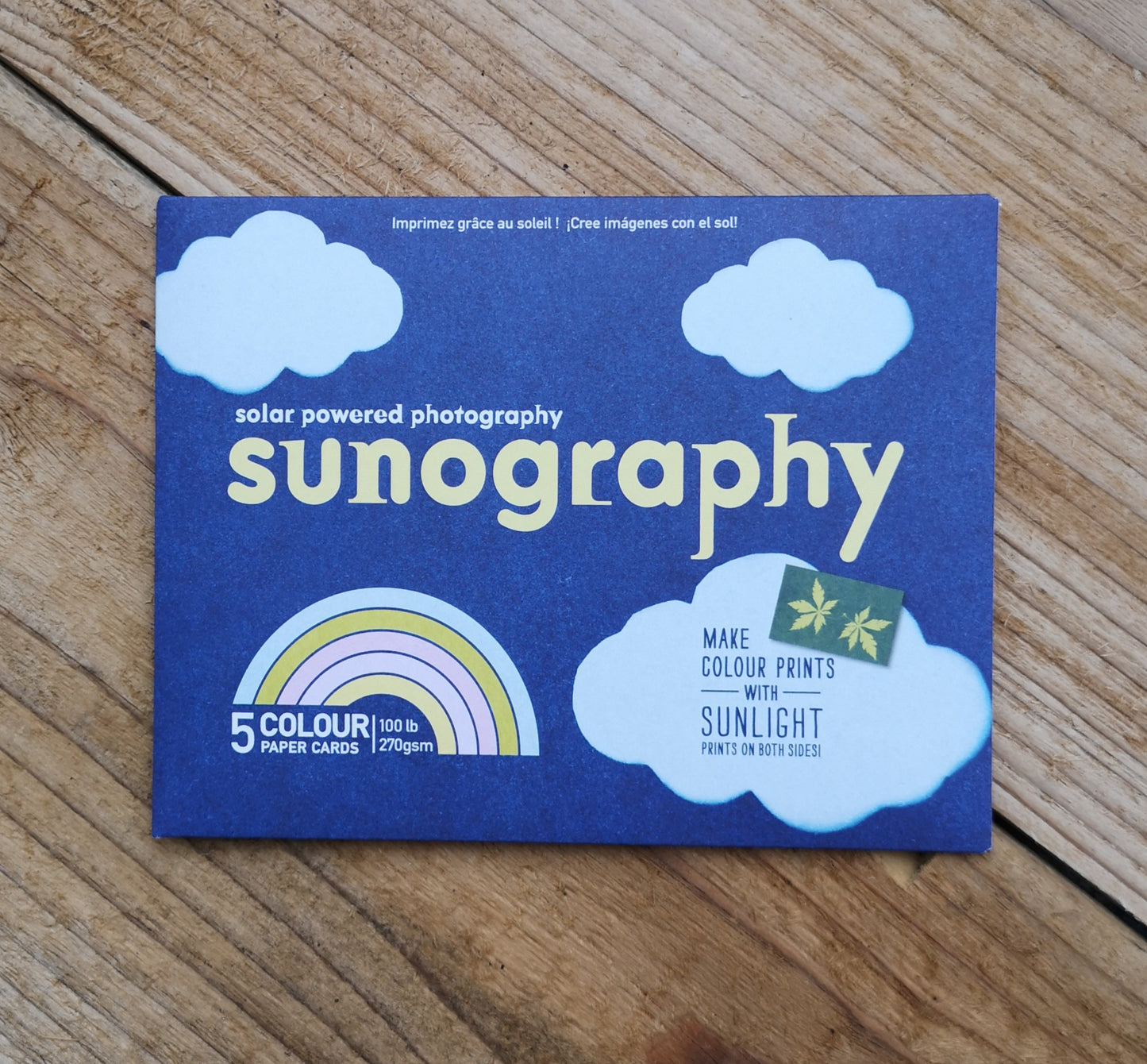 5 colour sunography cards