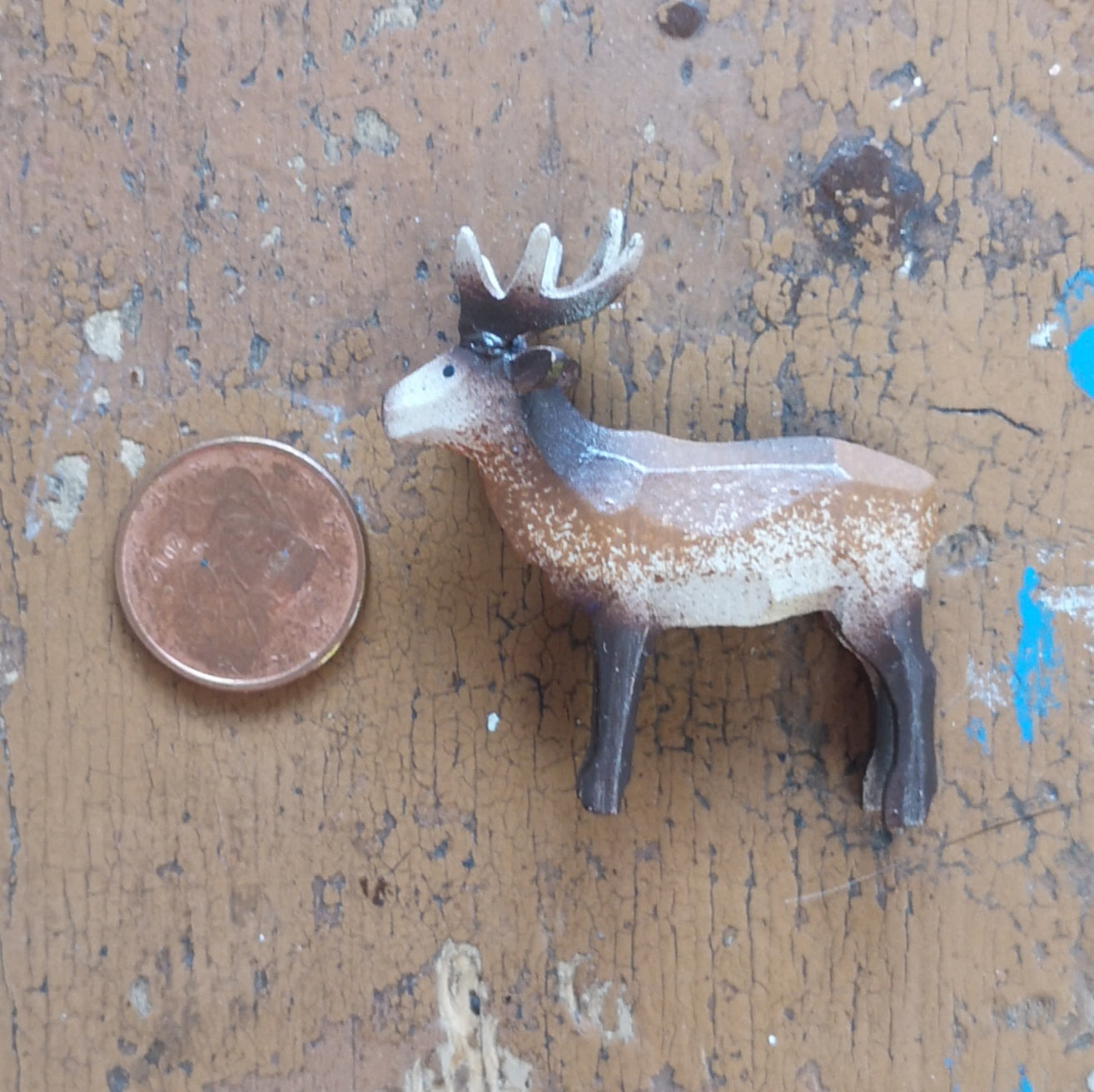 Mini wooden animal cake topper