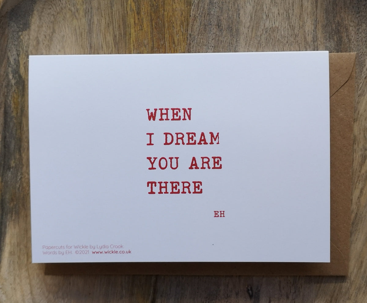 When I dream cloud card