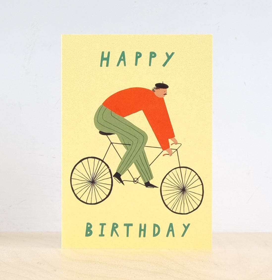 Happy birthday on bike card
