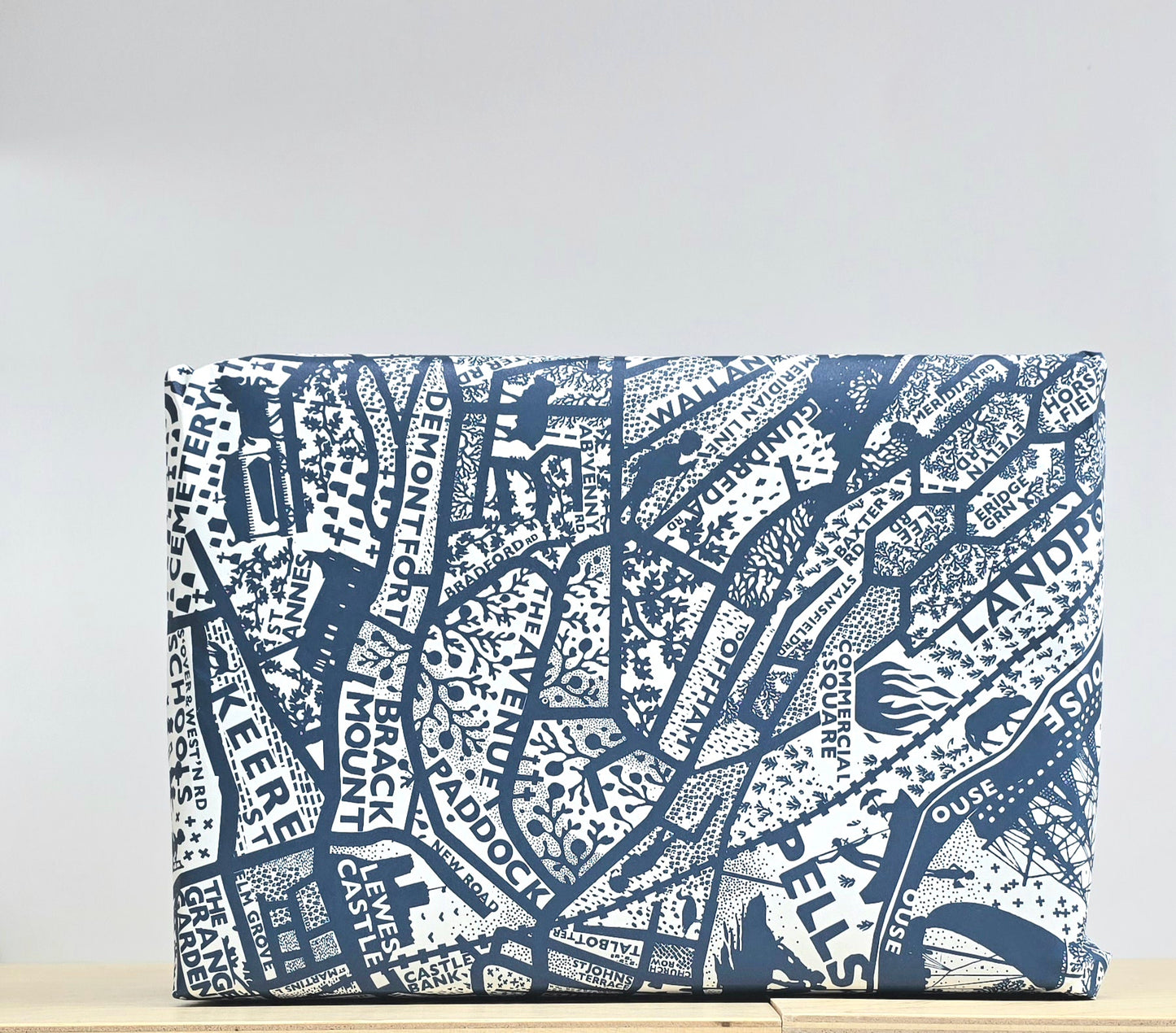 Lewes map wrapping paper