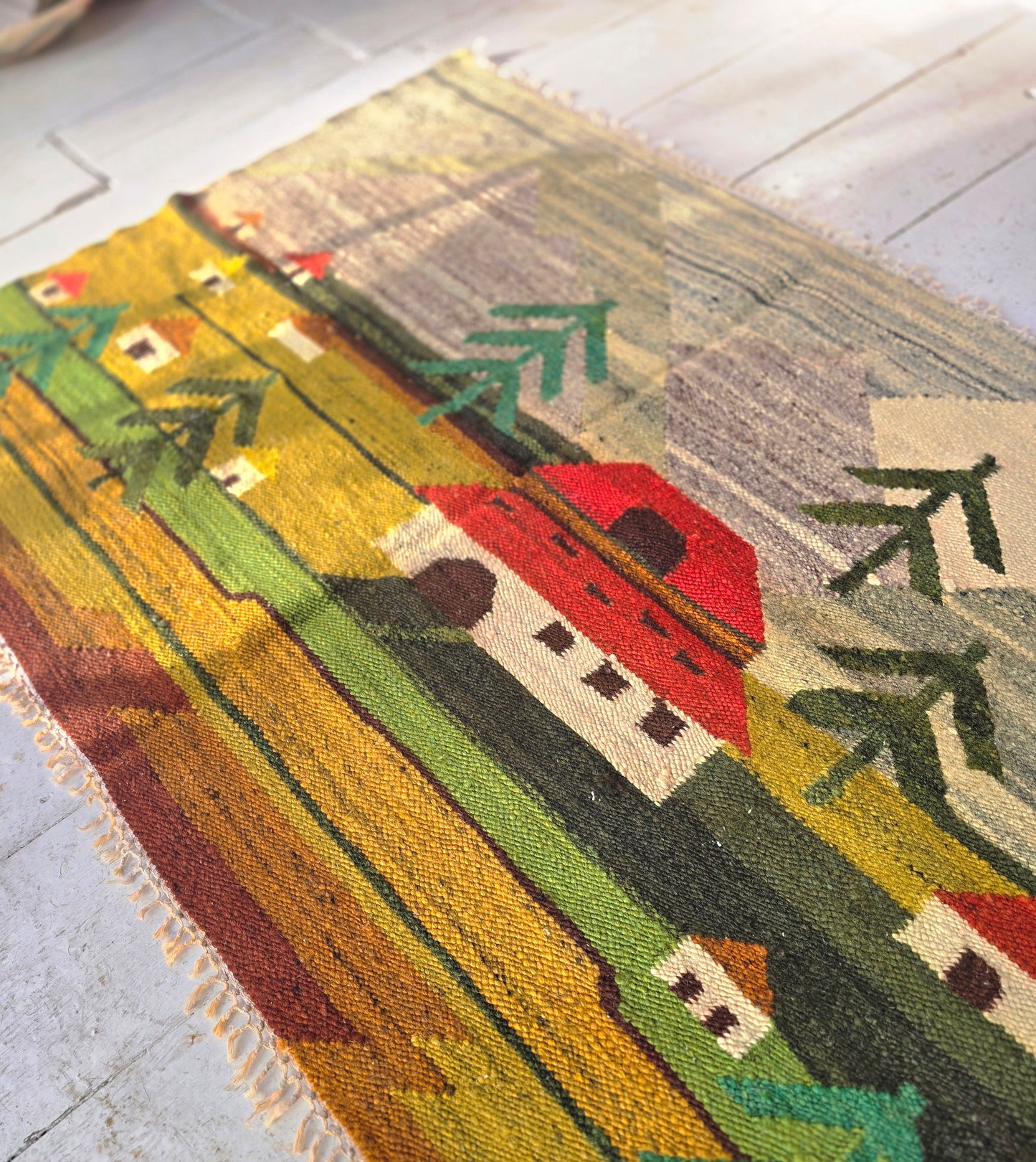 Vintage farmstead rug