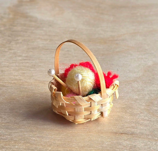 Mini knitting basket