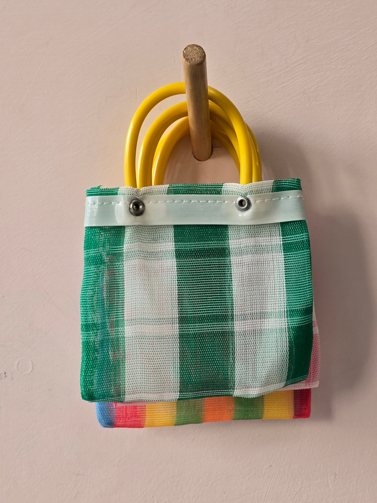 Mini recycled Stripe Market Bag -