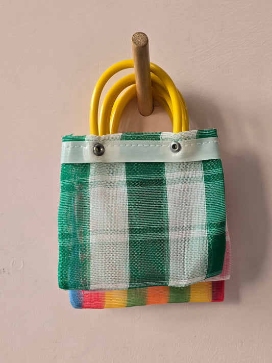 Mini recycled Stripe Market Bag -