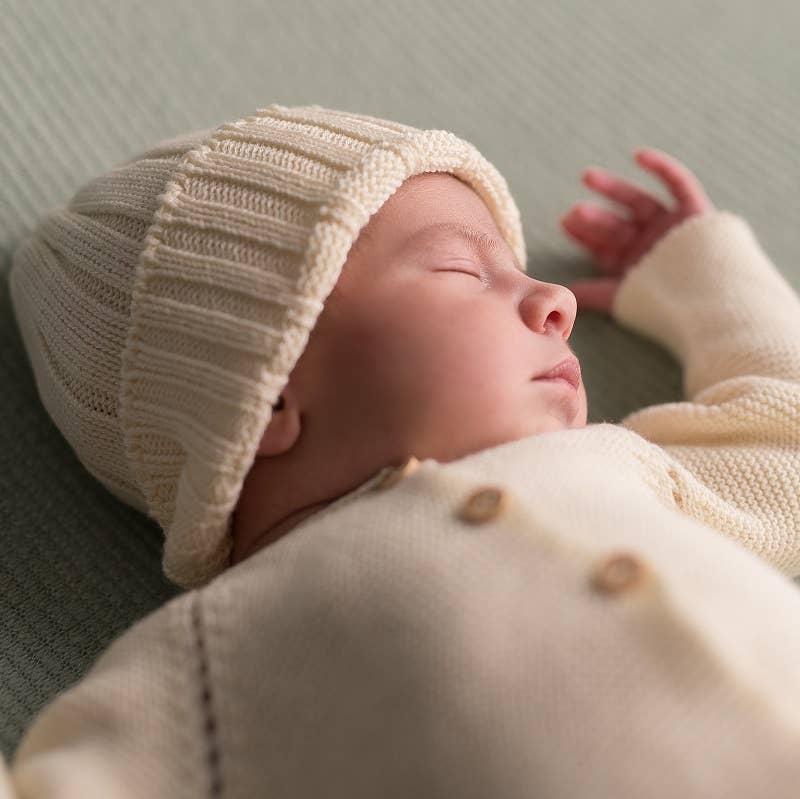 Organic cotton baby beanie