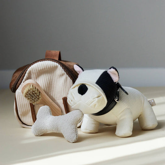 Dog and carrier