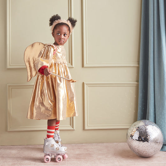 Gold angel dress and wand