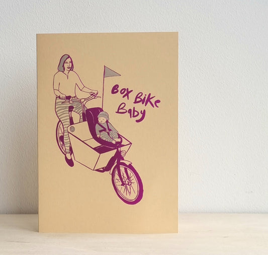 Box bike baby card