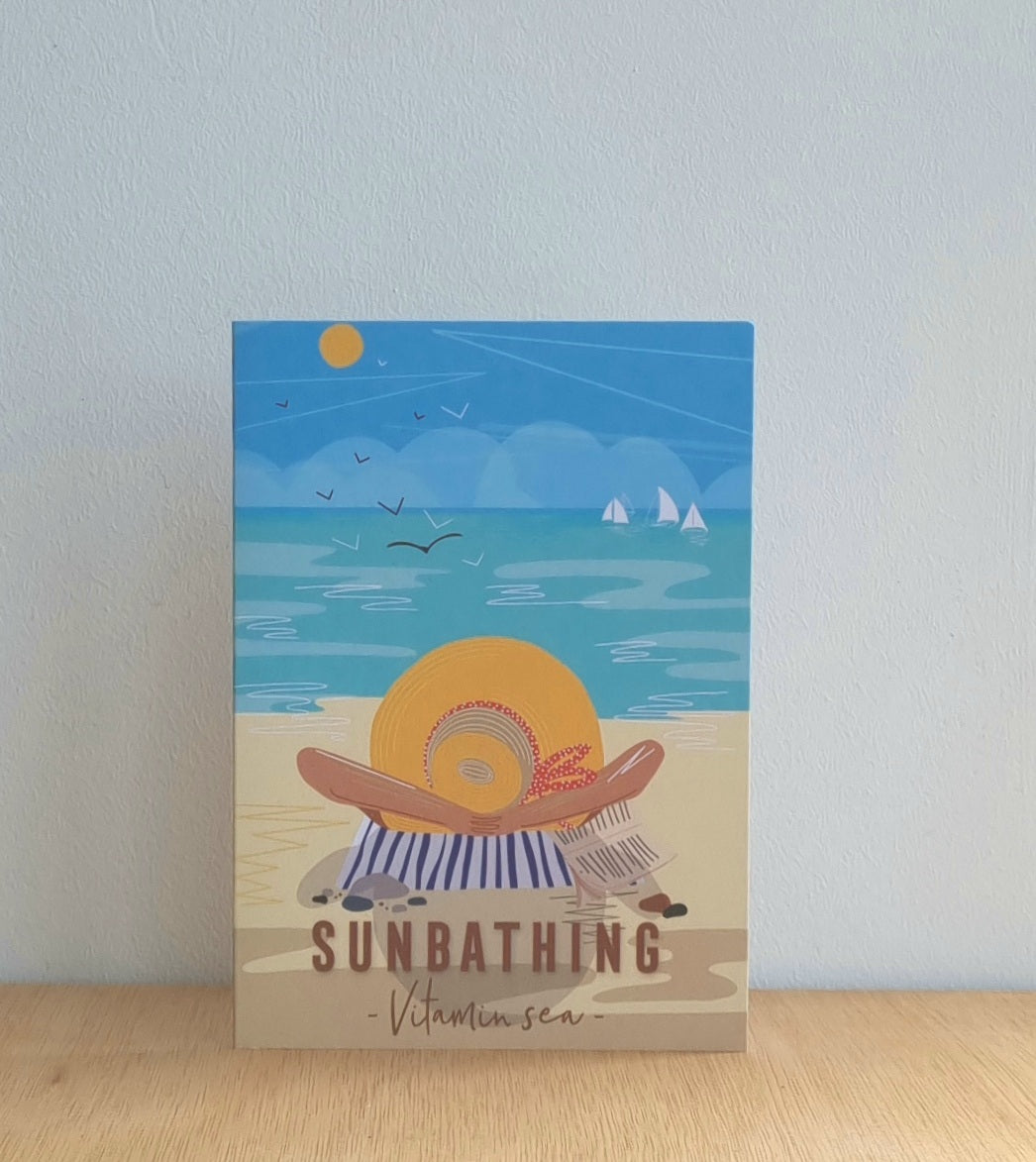 Sunbathing card
