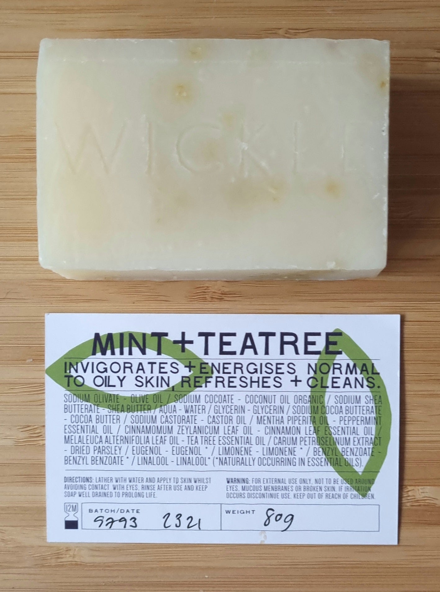 Hand Made Cold Process Soap: Mint & Teatree