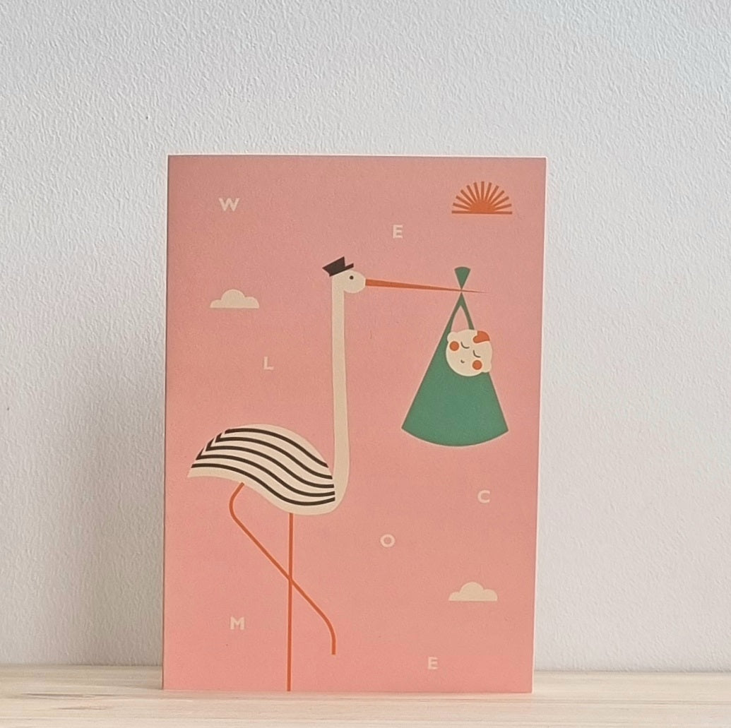 Baby stork card