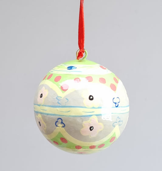Folk painted bauble