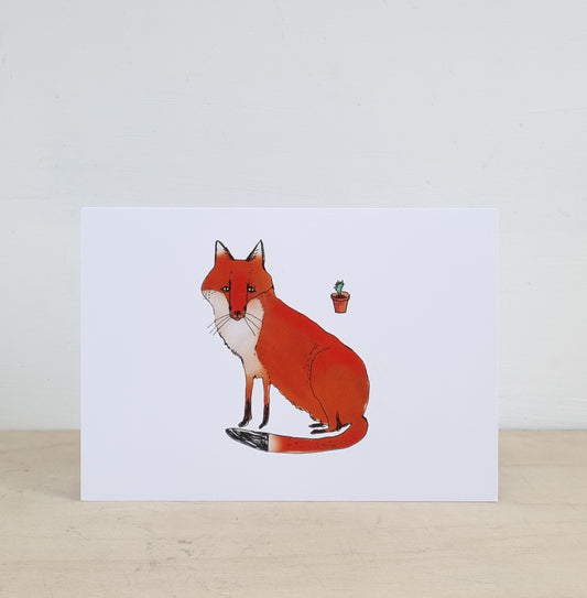 Fabulous fox greeting card