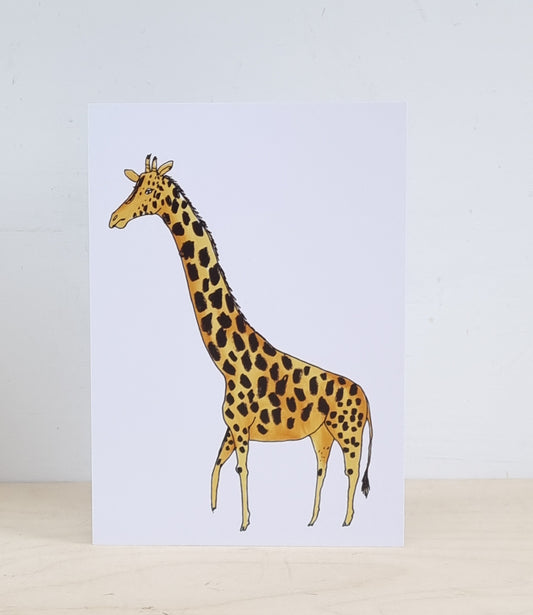 Goofy giraffe greeting card