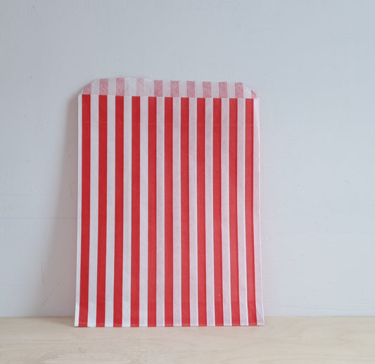 Striped paper bag