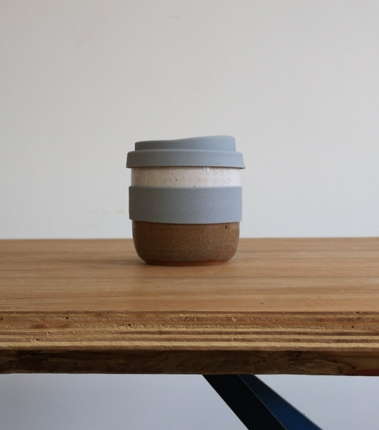 Hand thrown ceramic travel cup