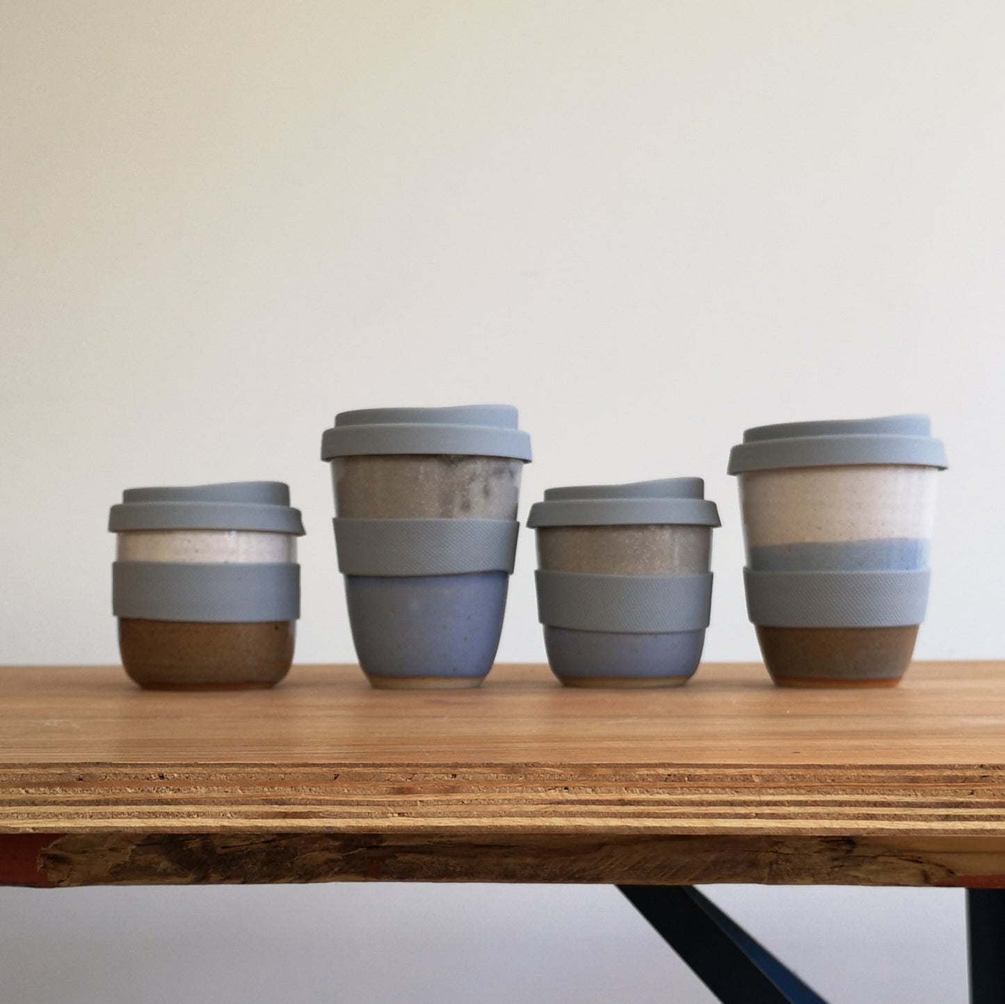 Hand thrown ceramic travel cup