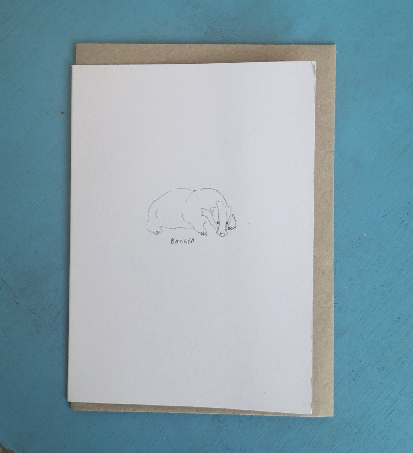Animal line drawing card