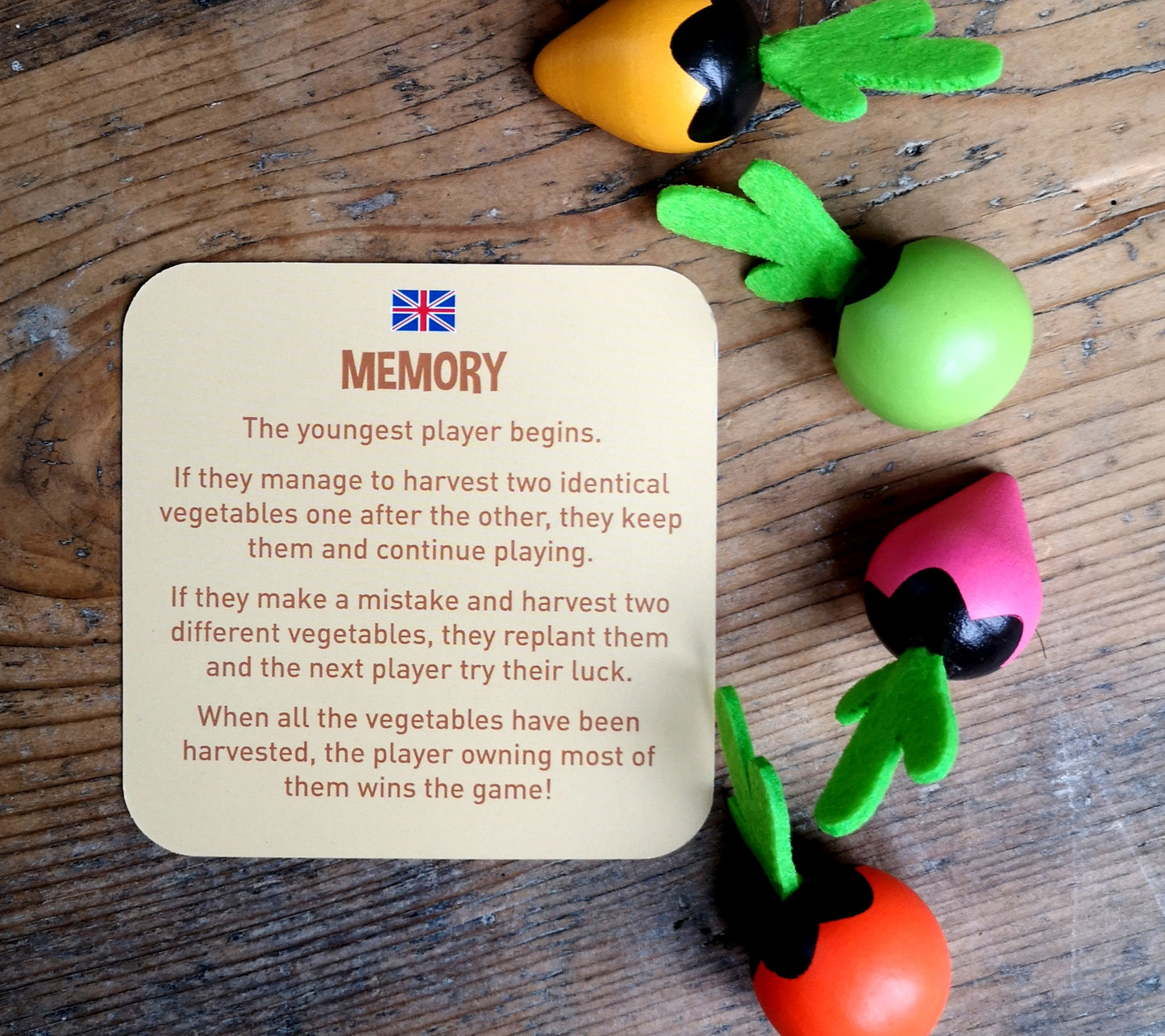 Vegetable memory game