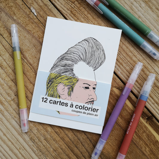12 colouring in cards