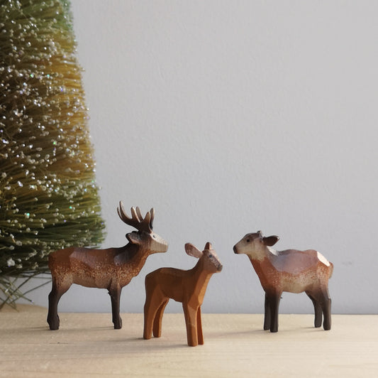 Mini wooden animal cake topper