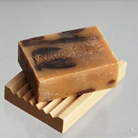 Wood soap dish