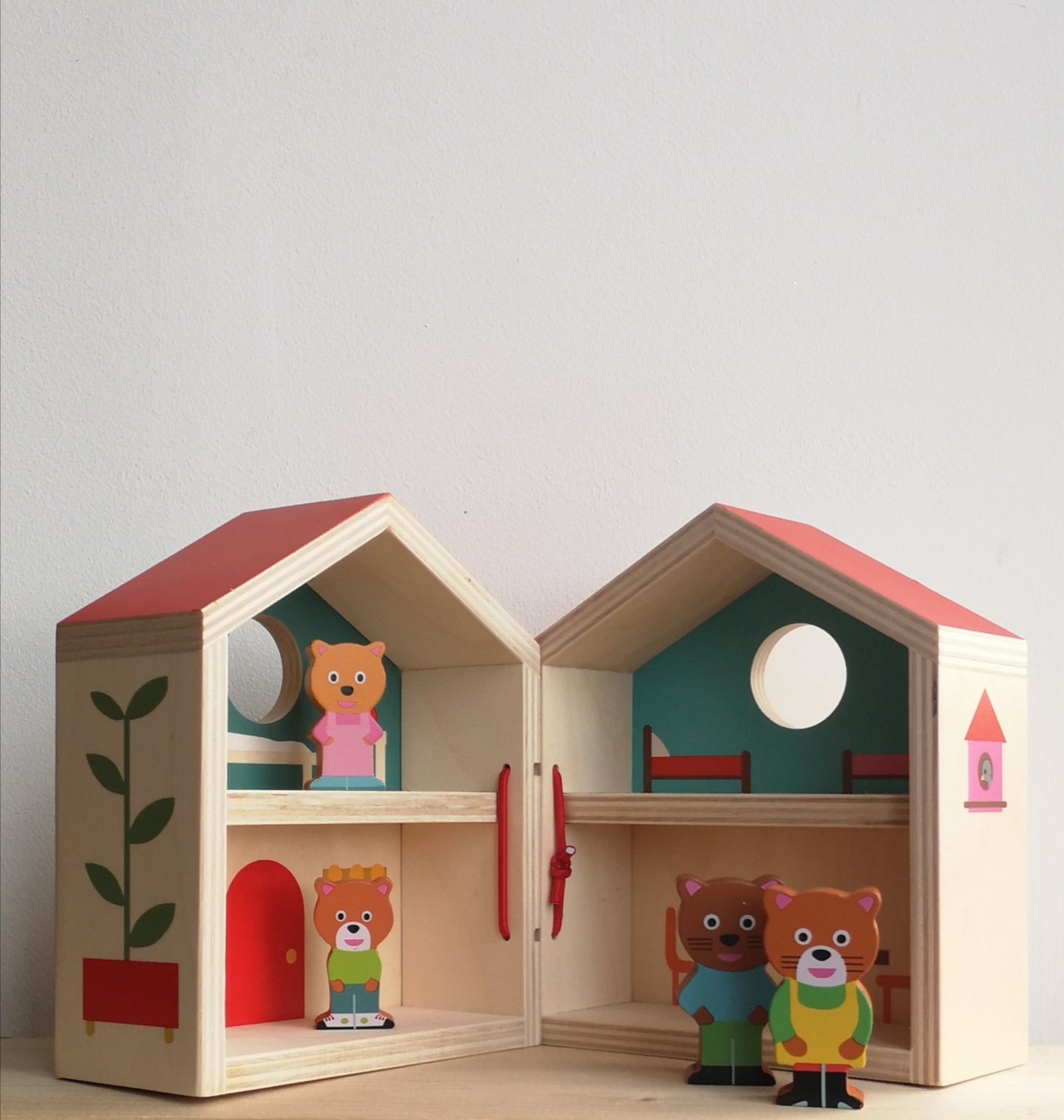 Mini wooden dolls house