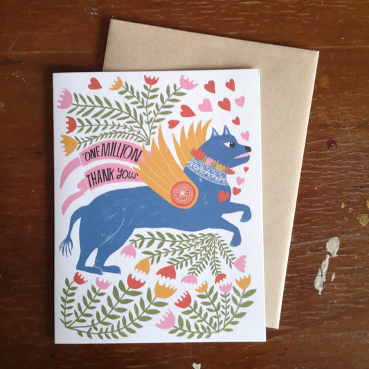 One millilon thank yous card