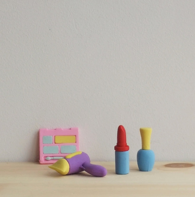 Dressing table erasers
